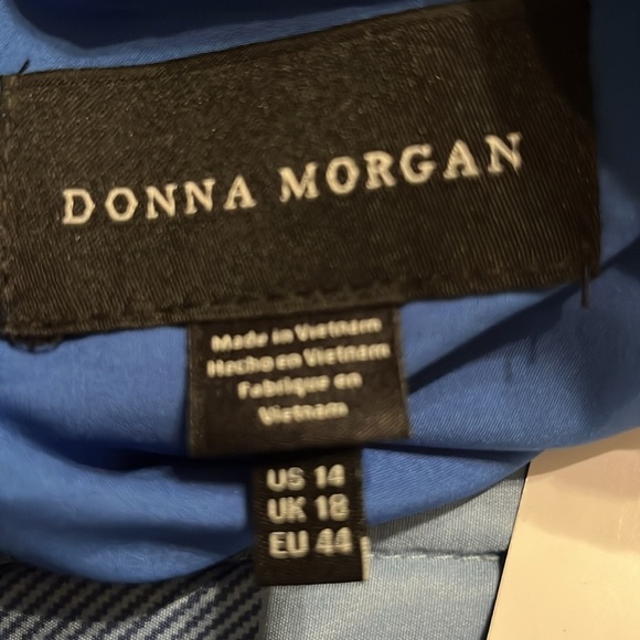 NWT Donna Morgan Women's Long Sleeve Twist Waist Dress size 14 princess blue - Picture 6 of 6